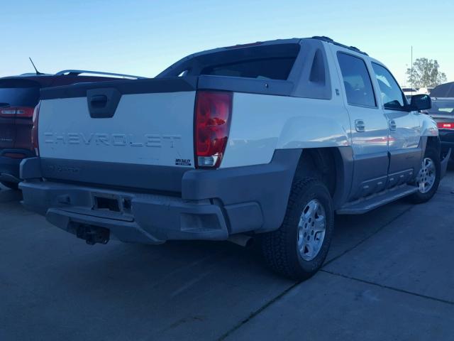 3GNEK13T32G124152 - 2002 CHEVROLET AVALANCHE WHITE photo 4