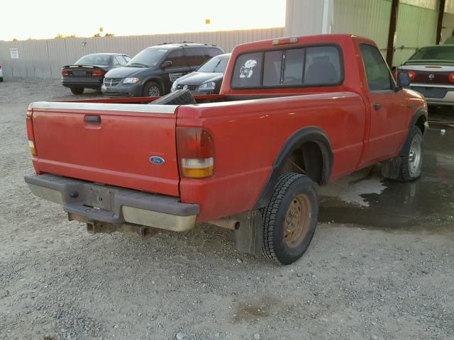 1FTCR11X0VPA81018 - 1997 FORD RANGER RED photo 4