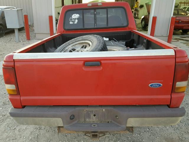 1FTCR11X0VPA81018 - 1997 FORD RANGER RED photo 6