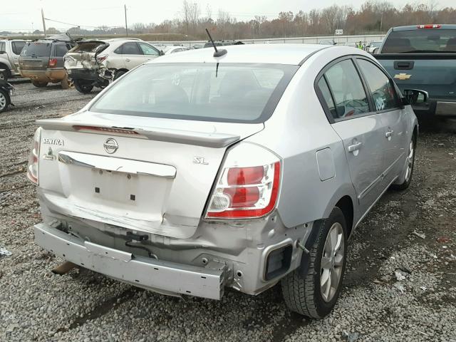 3N1AB6AP6BL697891 - 2011 NISSAN SENTRA 2.0 SILVER photo 4