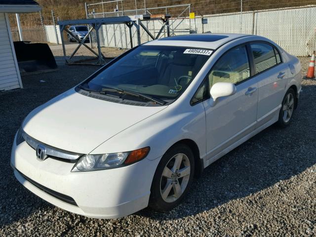 1HGFA16896L094253 - 2006 HONDA CIVIC EX WHITE photo 2