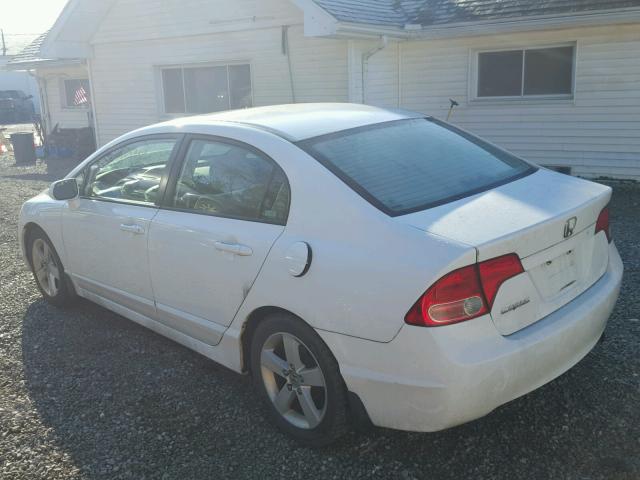 1HGFA16896L094253 - 2006 HONDA CIVIC EX WHITE photo 3