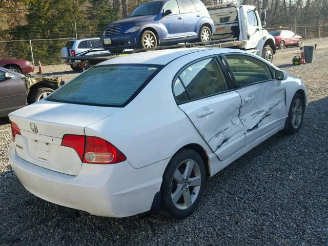 1HGFA16896L094253 - 2006 HONDA CIVIC EX WHITE photo 4