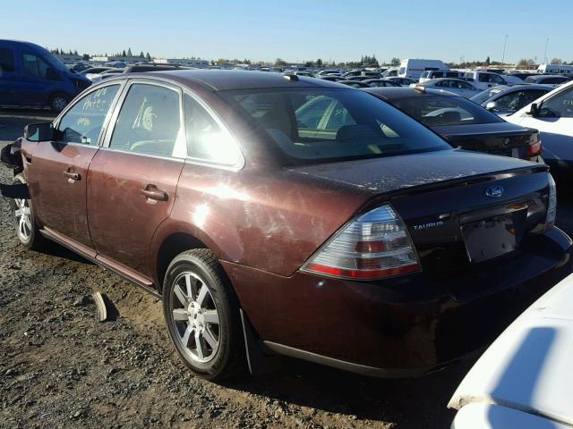 1FAHP24W59G107788 - 2009 FORD TAURUS SEL BURGUNDY photo 3