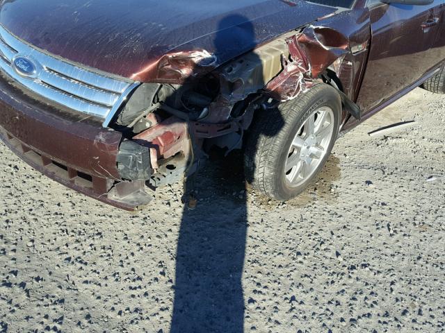 1FAHP24W59G107788 - 2009 FORD TAURUS SEL BURGUNDY photo 9