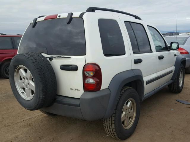 1J4GK48K87W672802 - 2007 JEEP LIBERTY SP WHITE photo 4