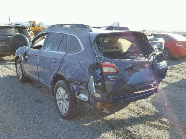 4S4BSAFC7G3333052 - 2016 SUBARU OUTBACK 2. BLUE photo 3