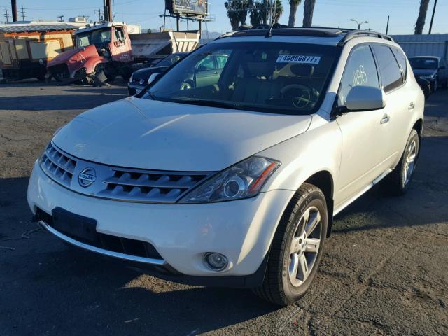 JN8AZ08W17W622802 - 2007 NISSAN MURANO SL WHITE photo 2