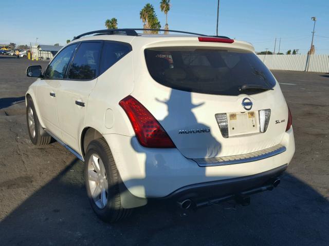 JN8AZ08W17W622802 - 2007 NISSAN MURANO SL WHITE photo 3