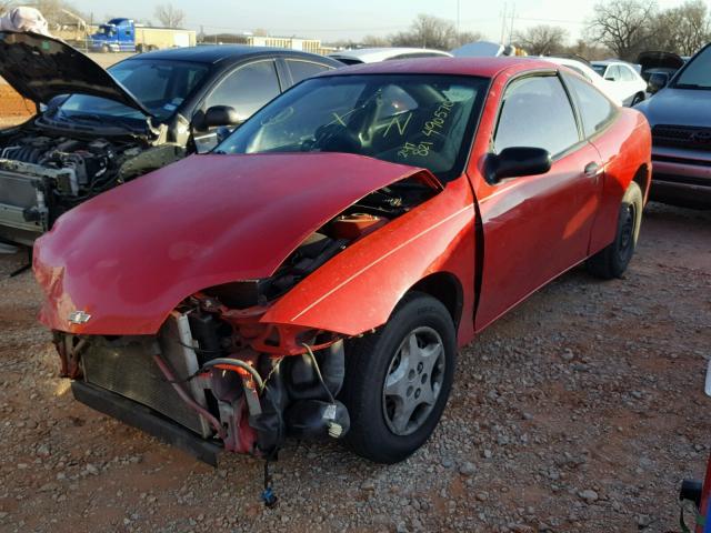 1G1JC124817247821 - 2001 CHEVROLET CAVALIER RED photo 2