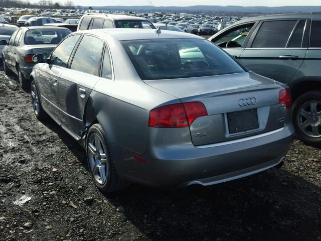 WAUDF78E98A001000 - 2008 AUDI A4 2.0T QU GRAY photo 3