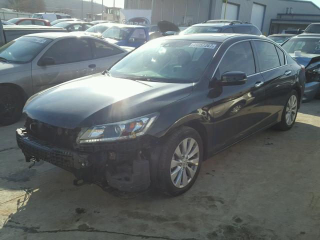 1HGCR2F84DA260172 - 2013 HONDA ACCORD EXL BLACK photo 2