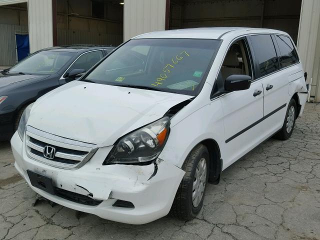 5FNRL38247B135841 - 2007 HONDA ODYSSEY LX WHITE photo 2