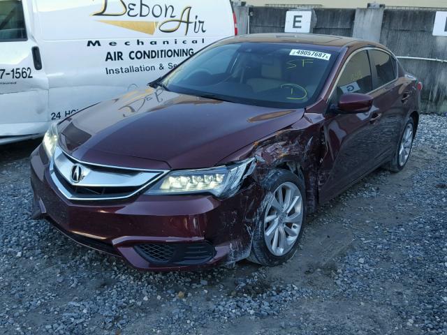 19UDE2F34GA002016 - 2016 ACURA ILX BASE BURGUNDY photo 2