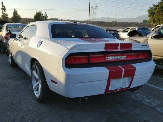 2C3CDYCJ4CH244095 - 2012 DODGE CHALLENGER WHITE photo 3