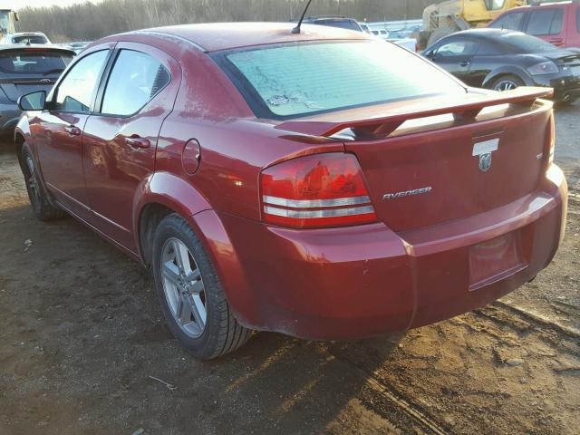 1B3LC56K18N569661 - 2008 DODGE AVENGER SX RED photo 3