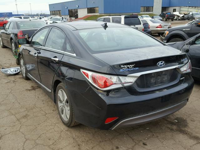 KMHEC4A4XDA074821 - 2013 HYUNDAI SONATA HYB BLACK photo 3