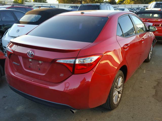 5YFBURHE8EP083286 - 2014 TOYOTA COROLLA L RED photo 4