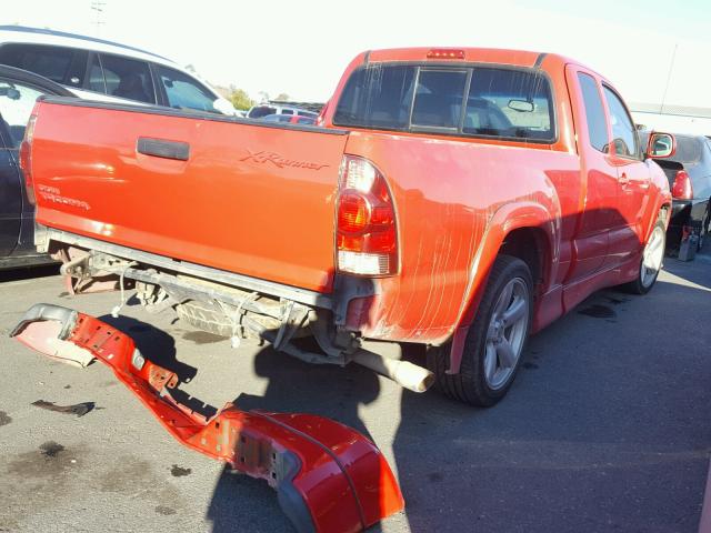 5TETU22N95Z038047 - 2005 TOYOTA TACOMA X-R RED photo 4