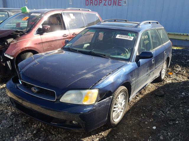 4S3BH625947302624 - 2004 SUBARU LEGACY L S BLUE photo 2