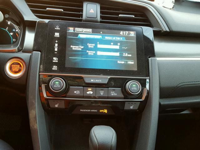 SHHFK7H5XHU411138 - 2017 HONDA CIVIC EX შავი ფოტო 9