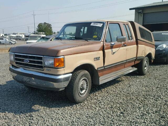 1FTEX14NXKKB48130 - 1989 FORD F150 TWO TONE photo 2