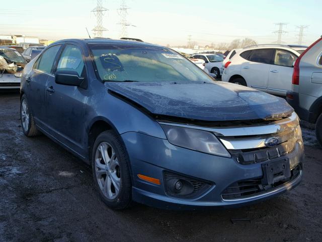 3FAHP0HG4CR138456 - 2012 FORD FUSION SE BLUE photo 1