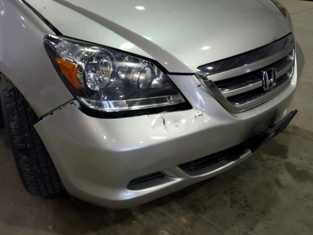 5FNRL38426B411899 - 2006 HONDA ODYSSEY EX SILVER photo 9