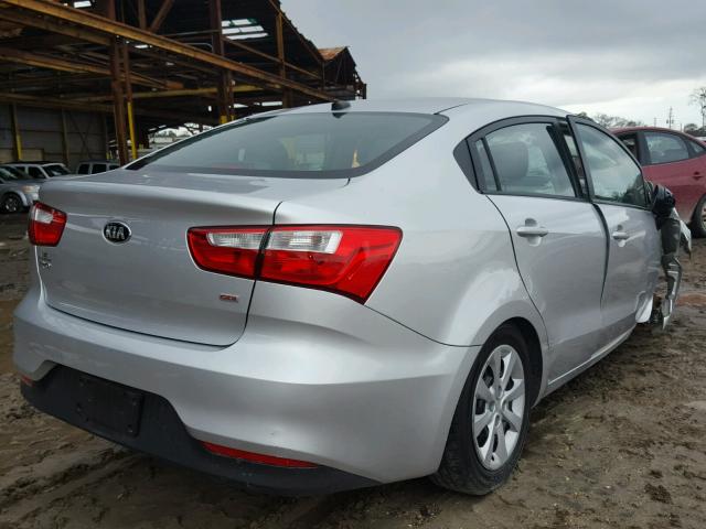 KNADM4A3XG6565575 - 2016 KIA RIO LX Արծաթագույն լուսանկար 4