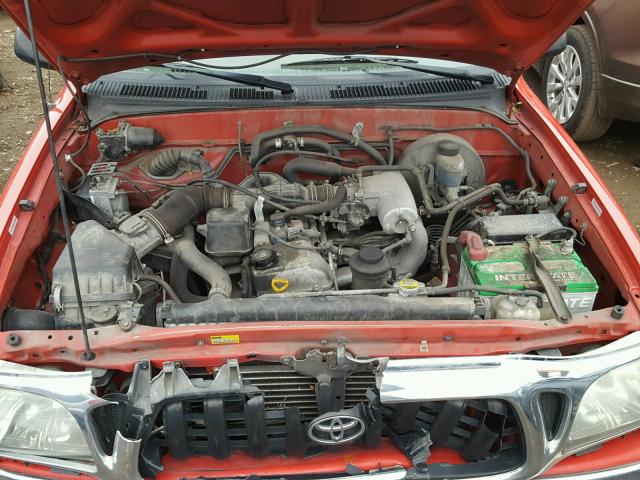 5TEVL52N04Z420060 - 2004 TOYOTA TACOMA XTR RED photo 7