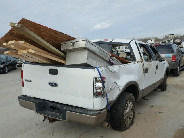 1FTPW14505FA11187 - 2005 FORD F150 SUPER WHITE photo 4