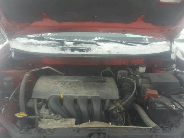 5Y2SL62894Z422839 - 2004 PONTIAC VIBE RED photo 7