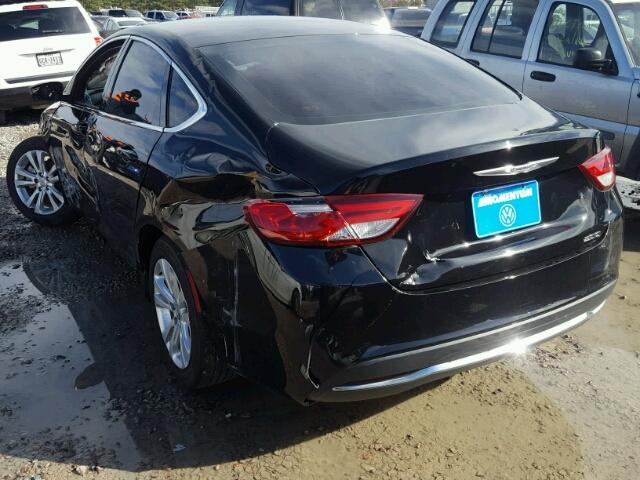 1C3CCCAB6FN534061 - 2015 CHRYSLER 200 LIMITE BLACK photo 3