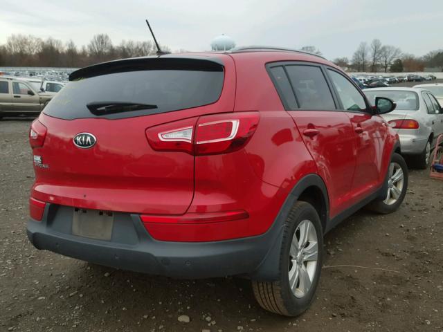 KNDPBCA29C7307480 - 2012 KIA SPORTAGE L RED photo 4