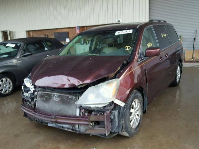 5FNRL38738B008382 - 2008 HONDA ODYSSEY EX BURGUNDY photo 2