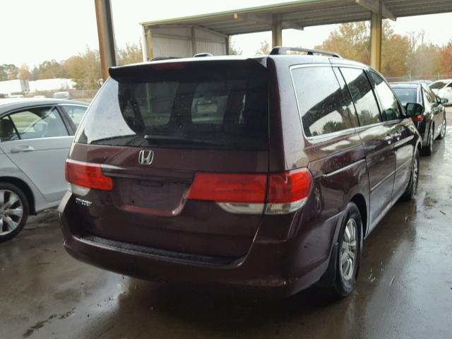 5FNRL38738B008382 - 2008 HONDA ODYSSEY EX BURGUNDY photo 4