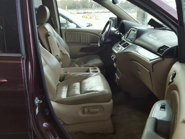 5FNRL38738B008382 - 2008 HONDA ODYSSEY EX BURGUNDY photo 5