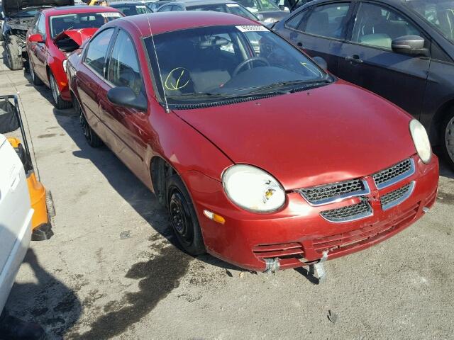 1B3ES56C85D207980 - 2005 DODGE NEON SXT RED photo 1