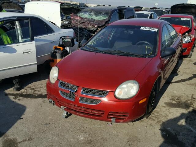 1B3ES56C85D207980 - 2005 DODGE NEON SXT RED photo 2