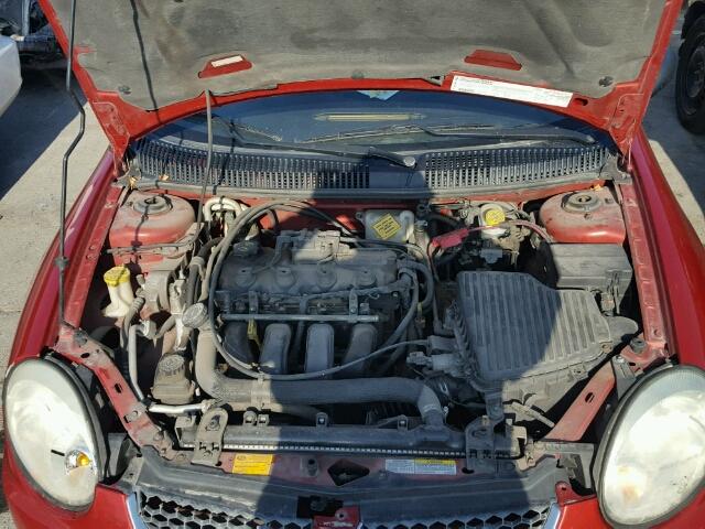 1B3ES56C85D207980 - 2005 DODGE NEON SXT RED photo 7