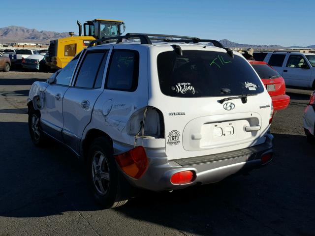 KM8SC83D61U133252 - 2001 HYUNDAI SANTA FE G WHITE photo 3