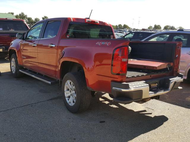 1GCGTBE31F1253531 - 2015 CHEVROLET COLORADO L RED photo 3