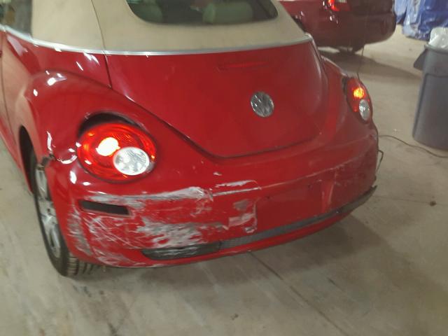 3VWRF31YX6M310378 - 2006 VOLKSWAGEN NEW BEETLE RED photo 9