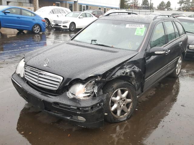 WDBRH84J03F382192 - 2003 MERCEDES-BENZ C 320 4MAT BLACK photo 2