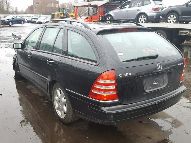 WDBRH84J03F382192 - 2003 MERCEDES-BENZ C 320 4MAT BLACK photo 3