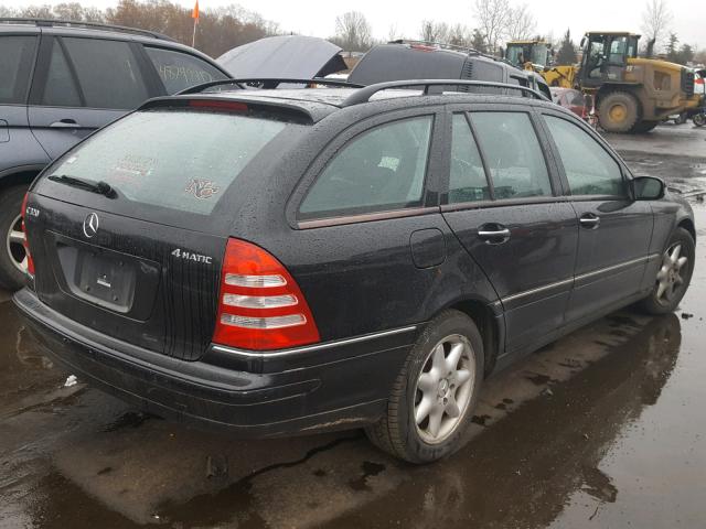 WDBRH84J03F382192 - 2003 MERCEDES-BENZ C 320 4MAT BLACK photo 4