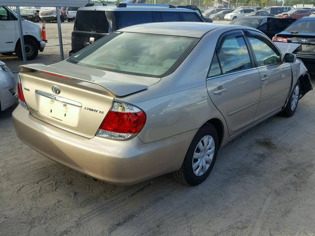 4T1BE32K45U061776 - 2005 TOYOTA CAMRY LE GOLD photo 4