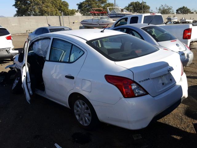 3N1CN7AP6FL843086 - 2015 NISSAN VERSA WHITE photo 3