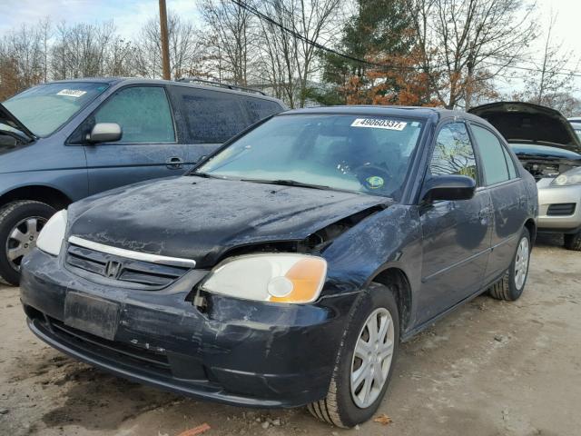 2HGES26753H507414 - 2003 HONDA CIVIC EX BLACK photo 2