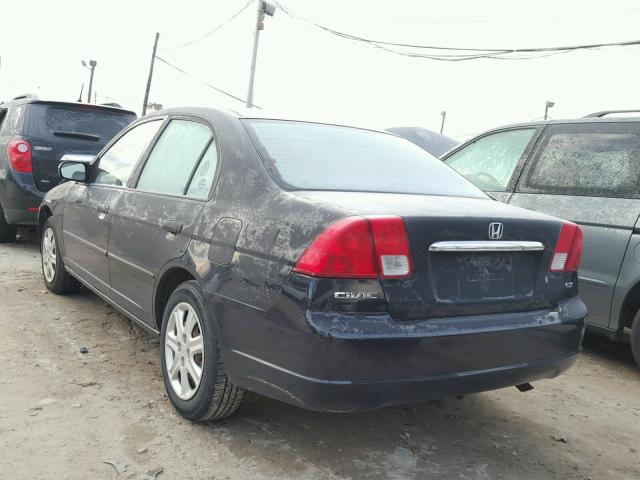 2HGES26753H507414 - 2003 HONDA CIVIC EX BLACK photo 3